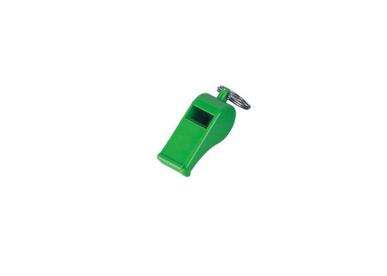 녹색 PP Platic 호각 열쇠 고리, 비상사태 30575 하이킹을 위한 선전용 Keychains
