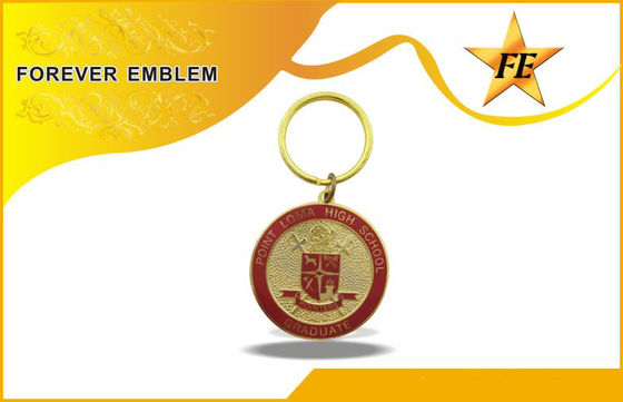 연약한 사기질/균열 반지와 사슬을 가진 칠보 금속 선전용 Keychains