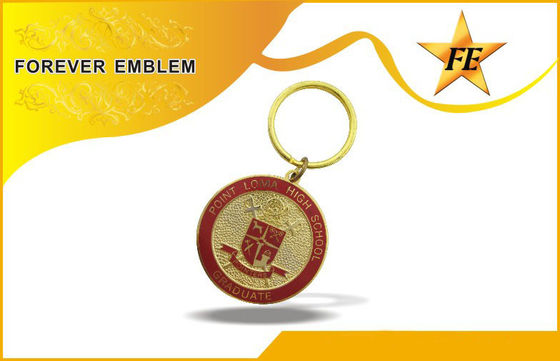 연약한 사기질/균열 반지와 사슬을 가진 칠보 금속 선전용 Keychains
