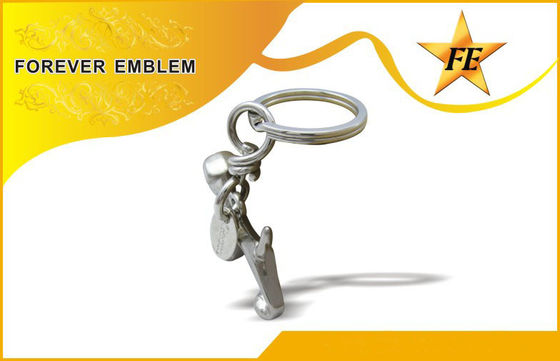 스테인리스 철, 알루미늄 고대 도금 끝을 가진 3D 금속 선전용 Keychains