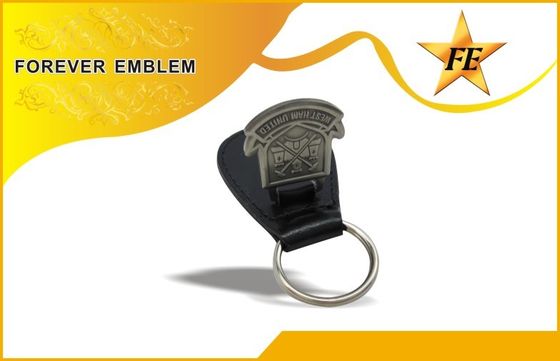 , PU, 주문 금속 로고를 가진 PVC 가죽 선전용 Keychains 진짜