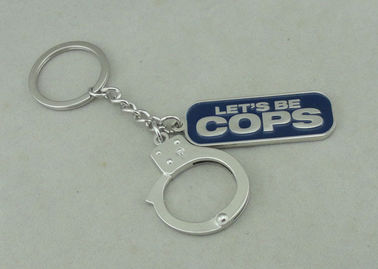 순경 은을 가진 선전용 Keychain 아연 합금 연약한 사기질 42 mm
