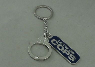 순경 은을 가진 선전용 Keychain 아연 합금 연약한 사기질 42 mm