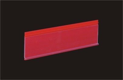 25mm 선반을 위한 빨간 플라스틱 자료 홀더, PVC 상점 선반 가격 홀더