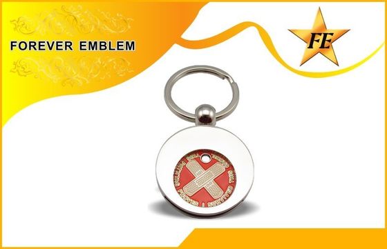 주문 로고를 가진 슈퍼마켓 트롤리 동전 열쇠 고리 그리고 동전 홀더 Keychain