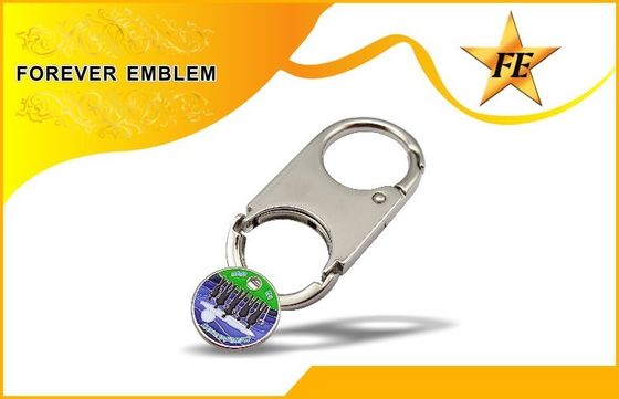 주문 로고를 가진 슈퍼마켓 트롤리 동전 열쇠 고리 그리고 동전 홀더 Keychain