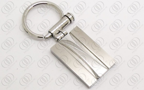 나사 구조, engravable keychains를 가진 음색 스테인리스 키 체인 닦은 홀더