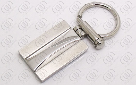 나사 구조, engravable keychains를 가진 음색 스테인리스 키 체인 닦은 홀더