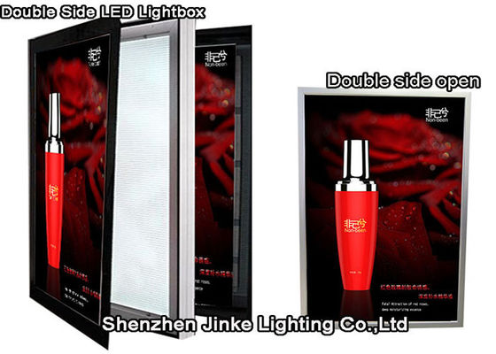 두 배 편들어진 LED 가벼운 상자, LED 영화 포스터 가벼운 상자를 서 있는 지면