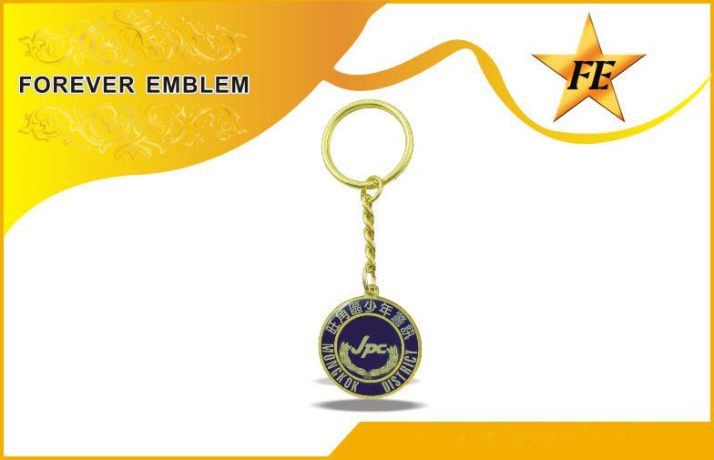 팀 사건을 위한 풀 컬러 인쇄 청동 구리 둥근 선전용 Keychains